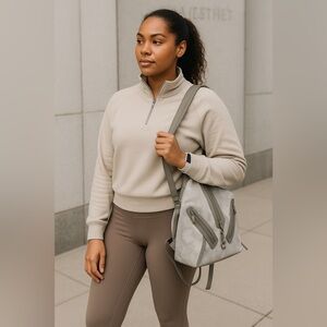 👜 Backpack - Chic Snakeskin-Style – Grey/Silver